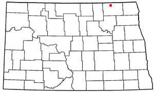 Location of Wales, North Dakota