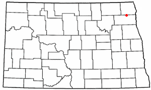 Location of Hoople, North Dakota