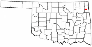 Location of Old Eucha, Oklahoma