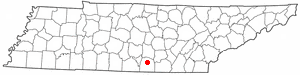 Location of Decherd, Tennessee