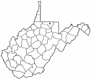 Location of Granville, West Virginia