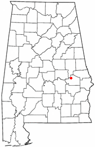 Location of Franklin, Alabama