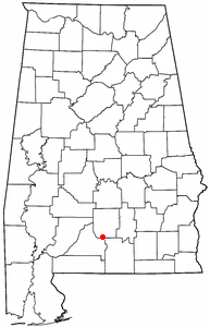 Location of McKenzie, Alabama