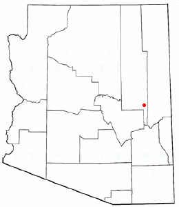 Location of Pinetop-Lakeside, Arizona