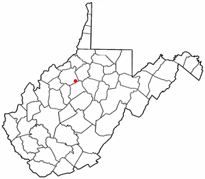 Location of Auburn, West Virginia