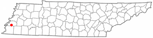 Location of Atoka, Tennessee