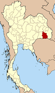 Map of Thailand highlighting Sisaket Province