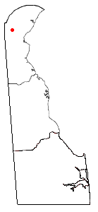 Location of Newark, Delaware