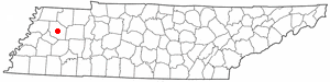 Location of Trenton, Tennessee