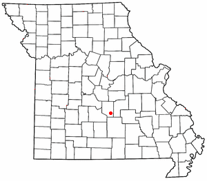 Location of Fort Leonard Wood, Missouri