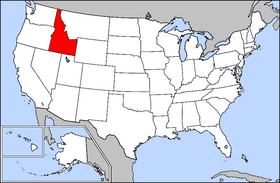 Map of the U.S. with Idaho highlighted