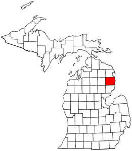 Image:Map of Michigan highlighting Alcona County.png
