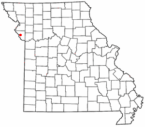 Location of Tracy, Missouri