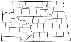 Location of Egeland, North Dakota