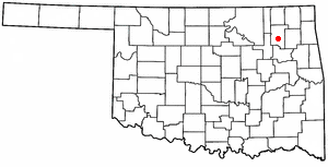 Location of Claremore, Oklahoma
