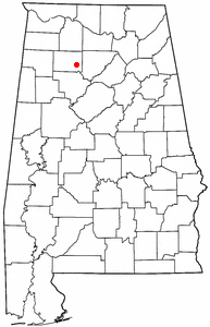 Location of Arley, Alabama