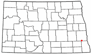 Location of Leonard, North Dakota