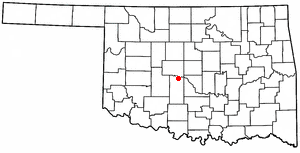 Location of Tuttle, Oklahoma