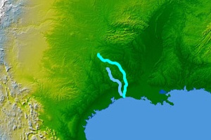 The Sabine River is shown highlighted, along with the Neches River