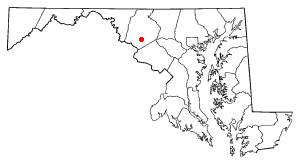 Location of Ballenger Creek, Maryland