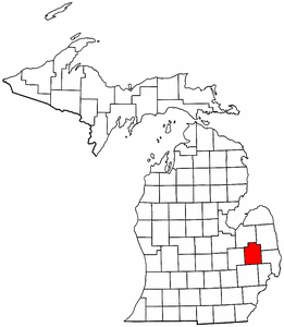 Image:Map of Michigan highlighting Lapeer County.png