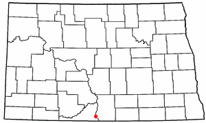 Location of Fort Yates, North Dakota
