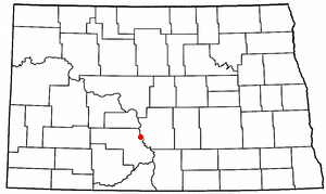 Location of Mandan, North Dakota