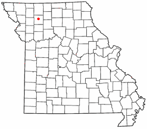 Location of Jameson, Missouri