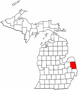 Image:Map of Michigan highlighting Sanilac County.png