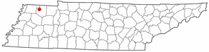 Location of Martin, Tennessee