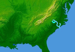 The Deep River, shown highlighted