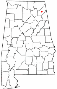 Location of PineRidge, Alabama