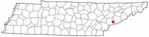 Location of Townsend, Tennessee