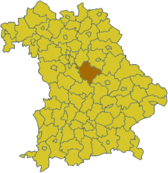 Map of Bavaria highlighting the district Neumarkt