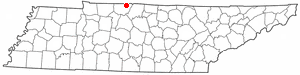 Location of Orlinda, Tennessee