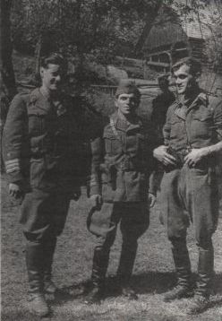 Franc Rozman Stane in the middle together with Dušan Kveder Tomaž and Peter Stante Skala in July 1943