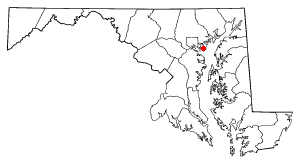 Location of Edgemere, Maryland