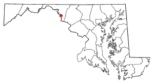 Location of Sharpsburg, Maryland