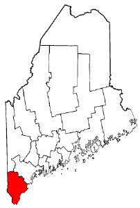 Image:Map of Maine highlighting York County.png