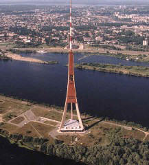 The Riga Radio and TV Tower from south-west