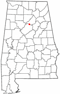 Location of Trafford, Alabama