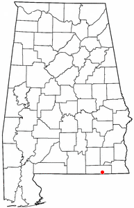 Location of Black, Alabama