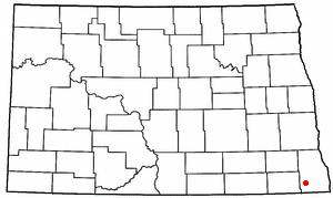Location of Lidgerwood, North Dakota