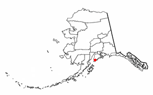 Location of Halibut Cove, Alaska