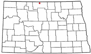 Location of Landa, North Dakota