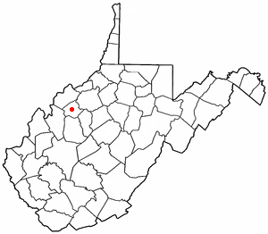 Location of Palestine, West Virginia