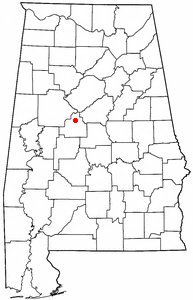 Location of West Blocton, Alabama