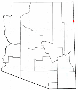 Location of Fort Defiance, Arizona
