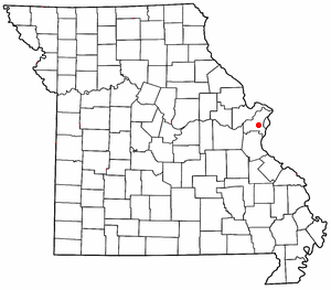Location of Warson Woods, Missouri