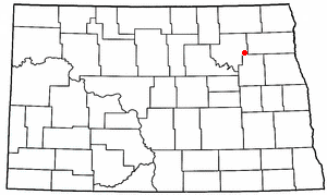 Location of Brocket, North Dakota